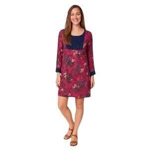 ANTHROPOLOGIE MAEVE woman's size 4 petite floral bird tropical mini dress